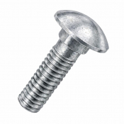 M10x25 Carriage Bolt DIN 603 Hot Dipped Galvanised Gr.4.8 Pack 100