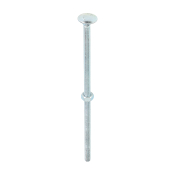 M6x150 Carriage Bolt & Nut Din603 Zinc Plated Gr.4.8 Pack 50