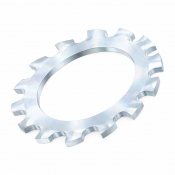 M4 External Shake Proof T-lock Washer DIN 6797A Zinc Plated Pack 2000