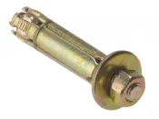 M6:60P Projecting Shield Anchor Zinc & Yellow Plated ForgeFix Pack 10