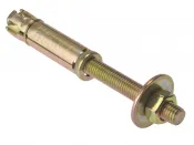 M12:75P Projecting Shield Anchor Zinc & Yellow Forgefix Plated Pack 5