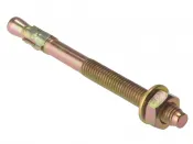 M12x100 Through Anchor Zinc & Yellow Plated Forgefix Pack 5