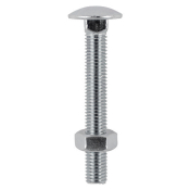 M12x100 Carriage Bolt & Nut Din603 A2 Pack 2
