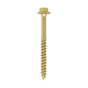6.0x100 Advanced Flanged Coachscrew Din571 Zinc & Yellow Plated Pack 70