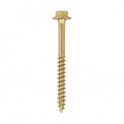 8.0x100 Advanced Flanged Coachscrew DIN 571 Zinc & Yellow Plated Pack 40