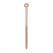 10.0x160 Advanced Flanged Coachscrew DIN 571 Zinc & Yellow Plated Pack 18