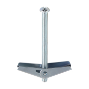 M6x75 (Grip 0-45) Spring Toggle & Screws Zinc Pack 100