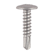 4.8x22 Phillips Low Profile Wafer Self Drilling Screw Silver Pack 200