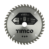 165x20x40T Hand Held Circular Saw Blade Wood/Board Fine Cut Timco