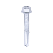 5.5x38 Hex Metal to Heavy Section Steel Self Drilling Bi Metal Exterior Screw A2/Silver Pack 100