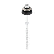 6.3x110 Cement Board to Light Section Steel Self Drilling Screw and Washer Silver Pack 50