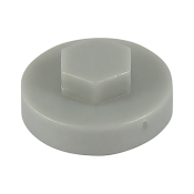 19 Hex Head Cover Cap White Aluminium Pack 1000