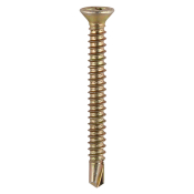 3.9x13 Reinforced Frame Screw Zinc & Yellow Plated Timco 120 Range Pack 1000