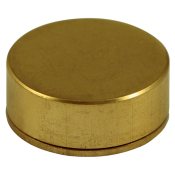 16 Threaded Screw Cover Cap Polished Brass Pack 4