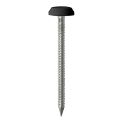 50x3.2 Polymer Headed Nail A4 Black (Head Diameter 12) Pack 25