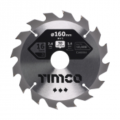 160x30x16T Circular Saw Blade Wood/Board Timco