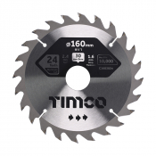 160x30x24T Circular Saw Blade Wood/Board Timco