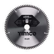 250x30x80T Circular Saw Blade Wood/Board Timco
