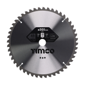 305x30x48T Circular Saw Blade Minus 5 Degree Aluminium Medium Cut Timco