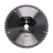305x30x60T Circular Saw Blade Minus 5 Degree Aluminium Medium CutTimco
