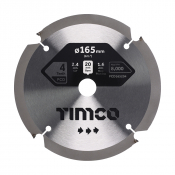 165x20x4T Circular Saw Blade Fibre Cement Board Timco