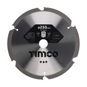 250x30x6T Circular Saw Blade Fibre Cement Board Timco