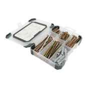 Woodscrew, Plug & Drill Bit Assortment Zinc & Yellow Pack 91