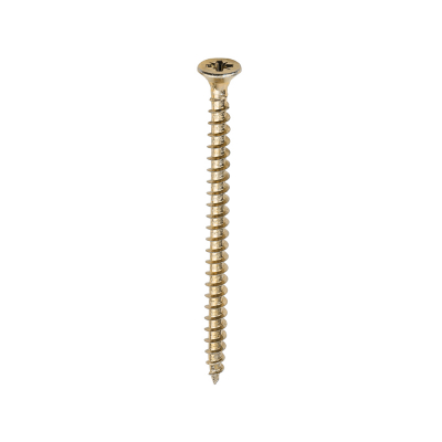 5x75 Pozi Countersunk Chipboard Screw Zinc & Yellow Plated Timco Solo Range Pack 200