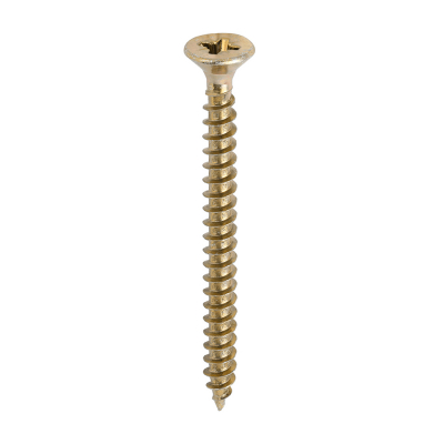 6x70 Pozi Countersunk Chipboard Screw Zinc & Yellow Plated Timco Solo Range Pack 200