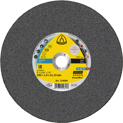 180x1.6x22.23 Metal Slitting Disc A46TZ SPECIAL Klinspor Pack 25
