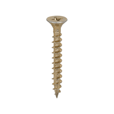5.0x40 Pozi Countersunk Multi Purpose Screw Zinc & Yellow Plated Timco C2 Range Pack 200