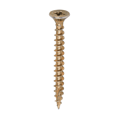 5.0x50 Pozi Countersunk Multi Purpose Screw Zinc & Yellow Plated Timco C2 Range Pack 200