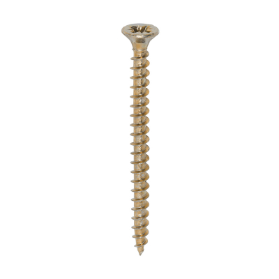 4x50 Pozi Countersunk Chipboard Screw Zinc & Yellow Plated Timco Solo Range Pack 200
