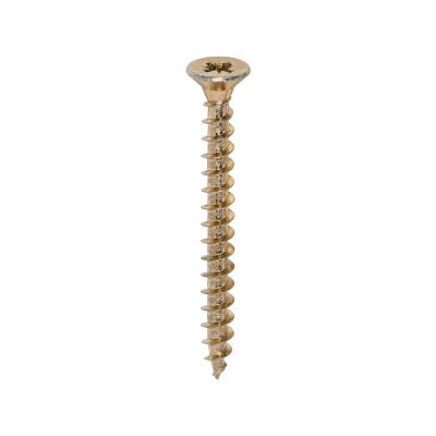 5x50 Pozi Countersunk Chipboard Screw Zinc & Yellow Plated Timco Solo Range Pack 200