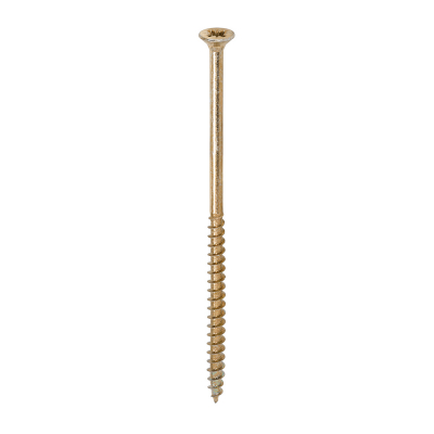 6x130 Pozi Countersunk Chipboard Screw Zinc & Yellow Plated Timco Solo Range Pack 100