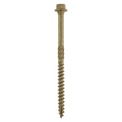 6.7x175 Hex Countersunk Timber Screw Green Pack 50