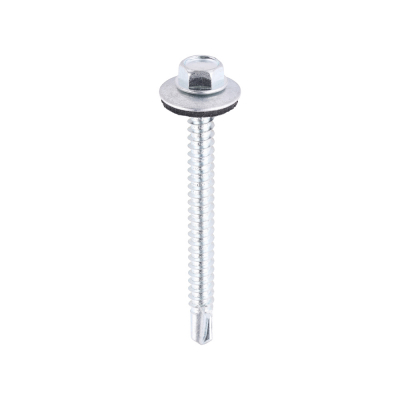 5.5x60 Hex Metal to Light Section Steel S/D Screw/Washer Zinc Pack 100