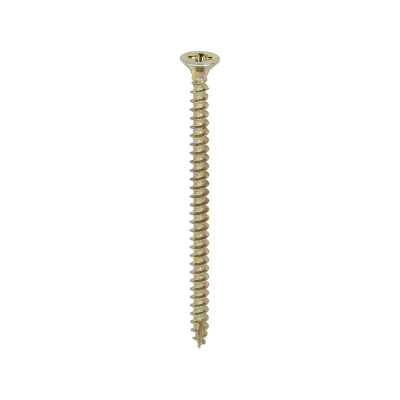 4.5x70 Pozi Countersunk Multi Purpose Screw Zinc & Yellow Plated Timco Classic Range Pack 200