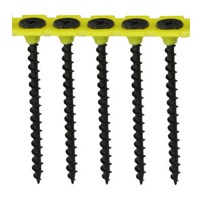 3.5x55 Collated Coarse Phillips Bugle Drywall Screw Black Pack 1000