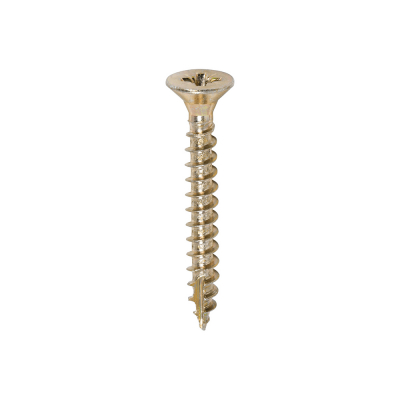 4.5x35 Pozi Countersunk Multi Purpose Screw Zinc & Yellow Plated Timco Classic Range Pack 200