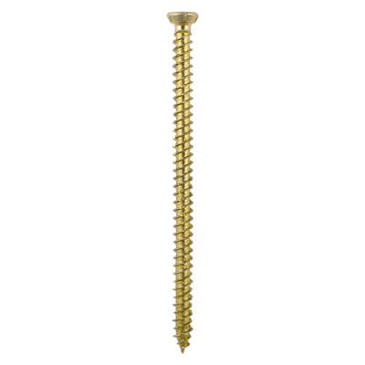 7.5x120 Torx Flat Countersunk Masonry Screw Zinc & Yellow Plated Timco Pack 45