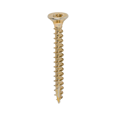 4.0x35 Pozi Countersunk Multi Purpose Screw Zinc & Yellow Plated Timco Classic Range Pack 200