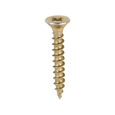 3.0x20 Pozi Countersunk Multi Purpose Screw Zinc & Yellow Plated Timco Classic Range Pack 200