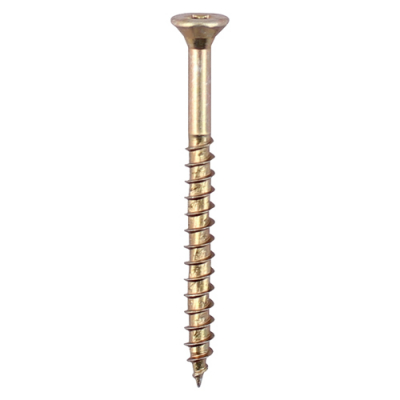 4.0x35 Pozi Countersunk Multi Purpose Screw Zinc & Yellow Plated Timco Velocity Range Pack 200