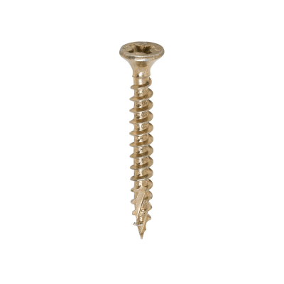 3.5x30 Pozi Countersunk Multi Purpose Screw Zinc & Yellow Plated Timco C2 Range Pack 200