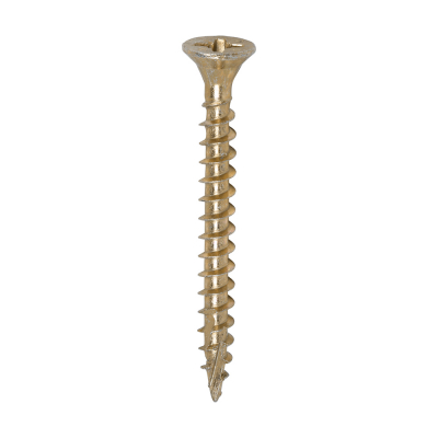 4.0x40 Pozi Countersunk Multi Purpose Screw Zinc & Yellow Plated Timco C2 Range Pack 200