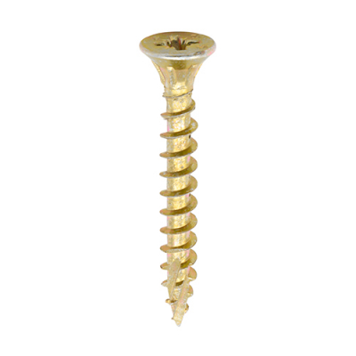 4.5x30 Pozi Countersunk Multi Purpose Screw Zinc & Yellow Plated Timco C2 Range Pack 200