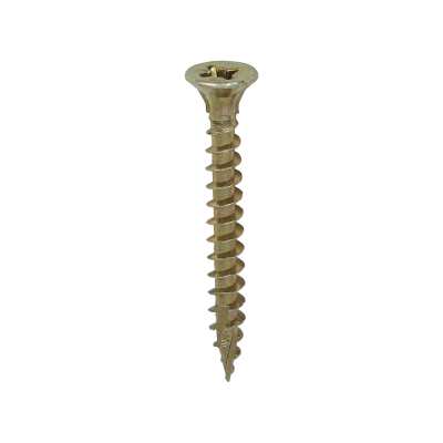 4.5x40 Pozi Countersunk Multi Purpose Screw Zinc & Yellow Plated Timco C2 Range Pack 200