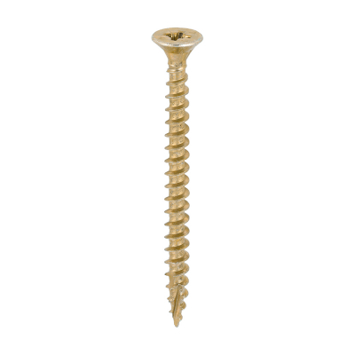 5.0x60 Pozi Countersunk Multi Purpose Screw Zinc & Yellow Plated Timco C2 Range Pack 200
