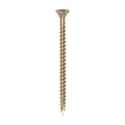 5.0x75 Pozi Countersunk Multi Purpose Screw Zinc & Yellow Plated Timco C2 Range Pack 200